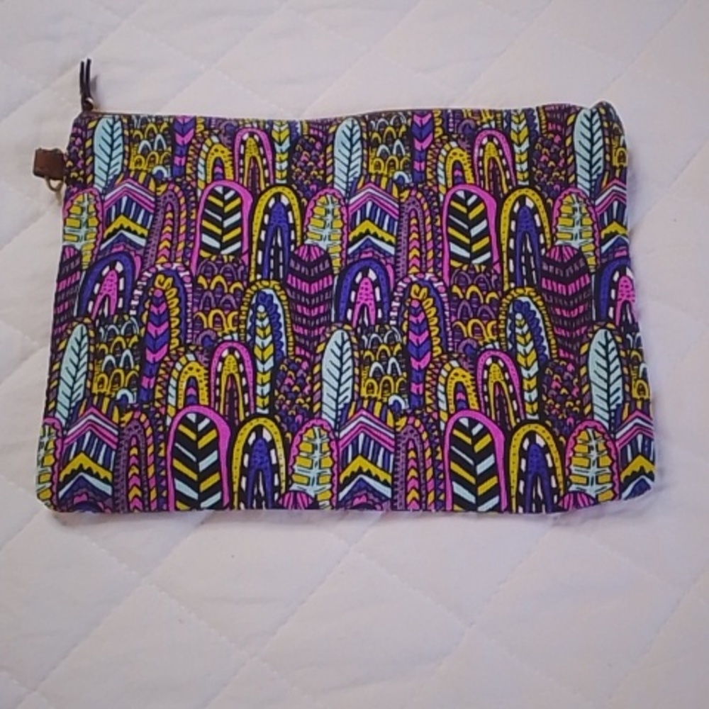 Boho Feather Cosmetic Makeup Bag